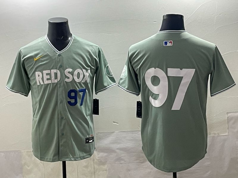 Men 2025 Boston Red Sox #97 No Name Green Nike MLB Jersey style 03->boston red sox->MLB Jersey